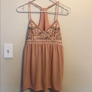 Light Pink/Peach Racerback Tank Top
